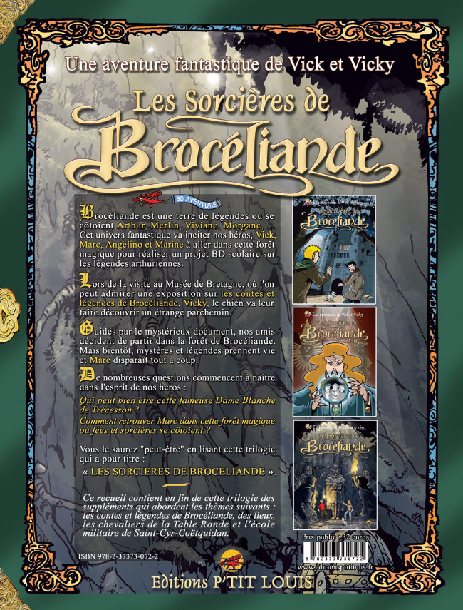 Verso de l'album Les aventures de Vick et Vicky Les sorcières de Brocéliande