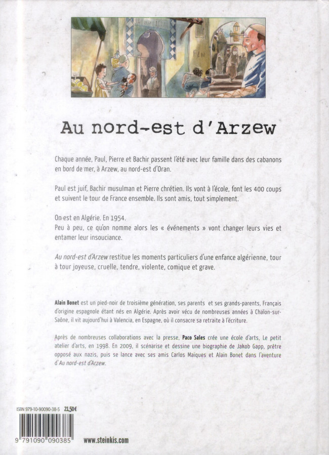 Verso de l'album Au nord-est d'Arzew Une enfance algérienne