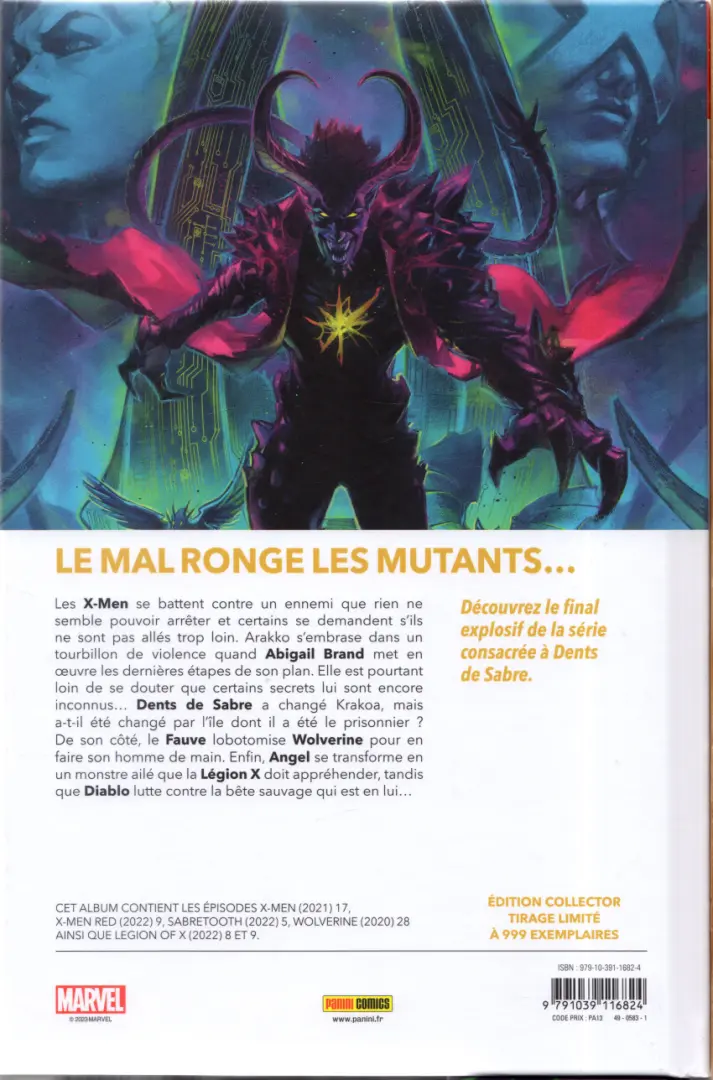 Verso de l'album Destiny of X Volume 15