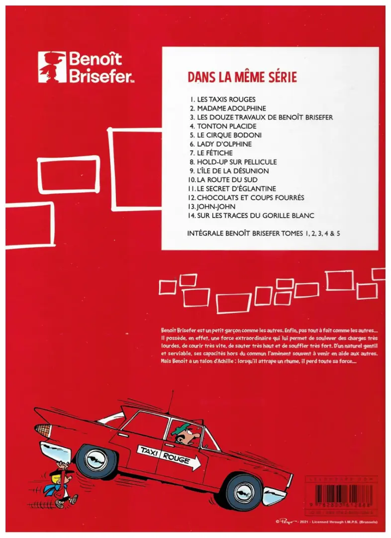 Verso de l'album Benoît Brisefer Tome 1 Les taxis rouges