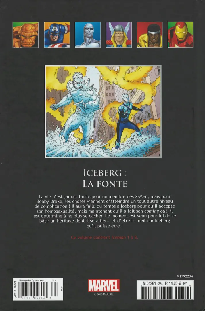Verso de l'album Marvel Comics - La collection de référence Tome 234 Iceberg - La fonte