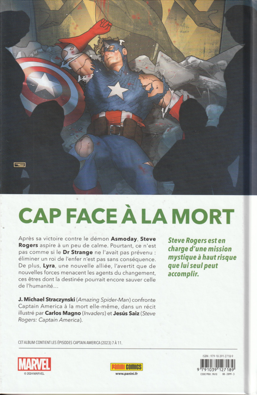 Verso de l'album Captain America Tome 2 Retour aux sources