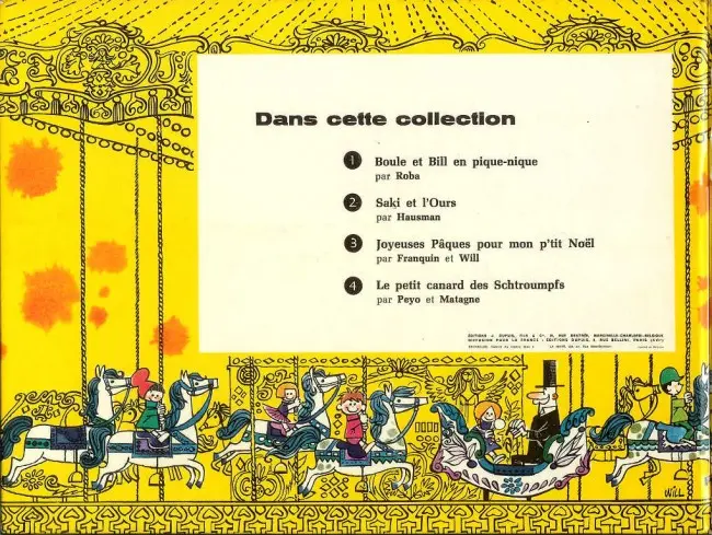Verso de l'album Boule et Bill Tome 1 Boule et Bill en pique-nique