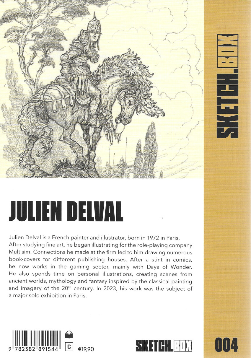 Verso de l'album Sketch.Box 004 Julien Delval