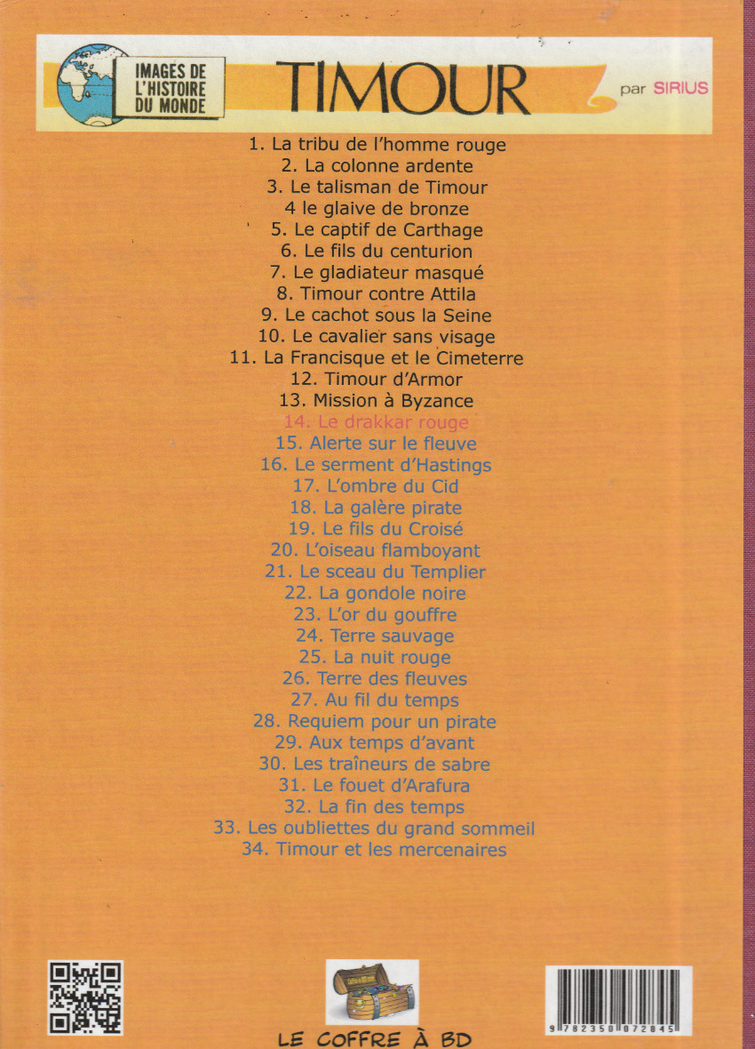 Verso de l'album Les Timour Tome 14 Le Drakkar rouge