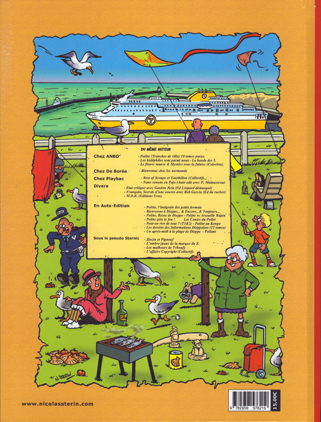 Verso de l'album Polete Polète, Bienvenue à Dieppe Polète mémaire de Dieppe