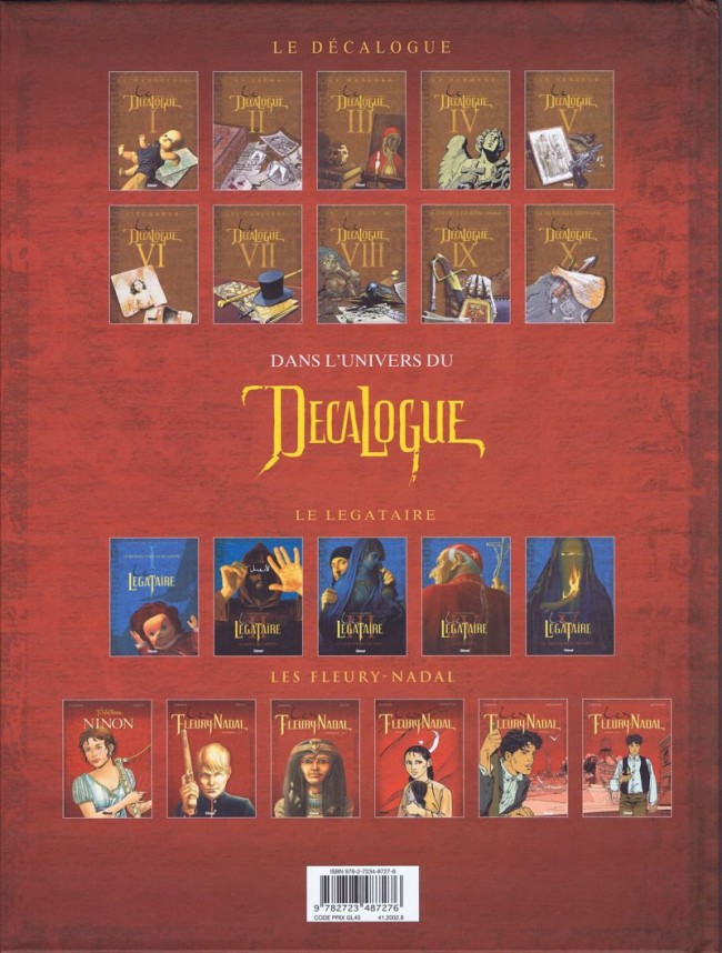 Verso de l'album Le Décalogue - Les Fleury-Nadal Tome 5 Missak 1/2