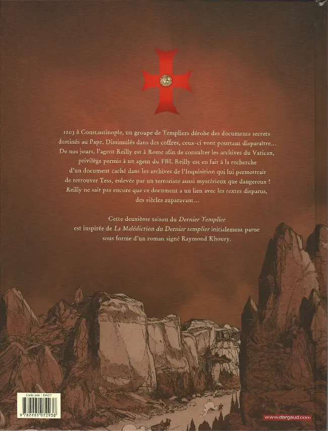 Verso de l'album Le Dernier templier Tome 6 Le Chevalier manchot