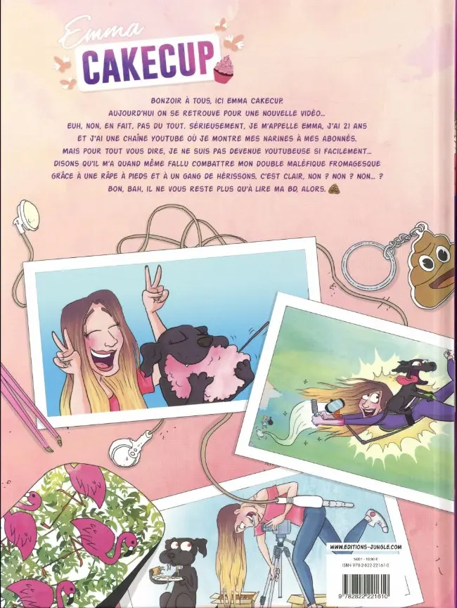 Verso de l'album Emma CakeCup Tome 1 Le sosie maléfique