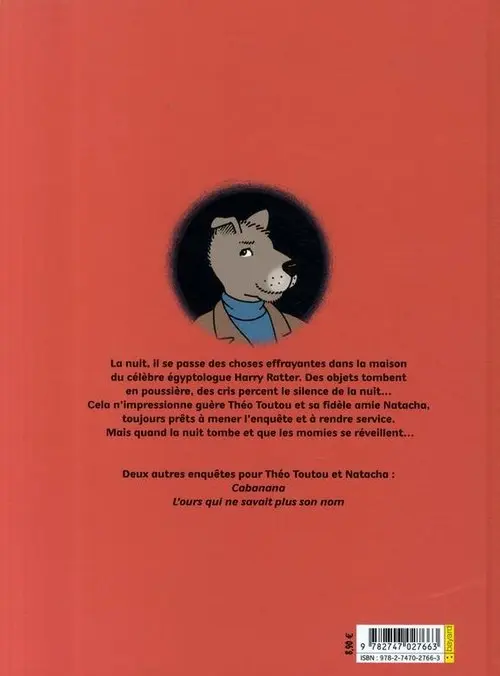 Verso de l'album Les Enquêtes de Théo Toutou Tome 6 Momie blues