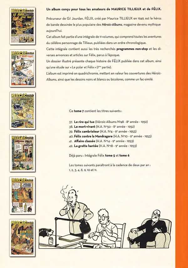 Verso de l'album Félix Intégrale Tome 7