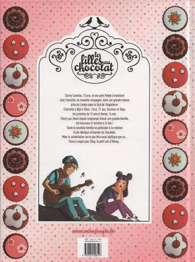 Verso de l'album Les Filles au chocolat Tome 1 Cœur cerise