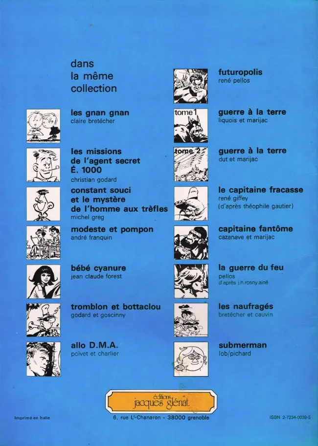 Verso de l'album Guy Lebleu Tome 4 La cité secrète de la mort
