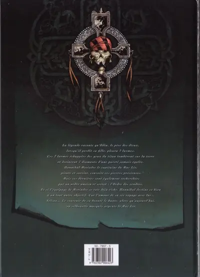 Verso de l'album Hannibal Meriadec et les larmes d'Odin Tome 1 L'Ordre des cendres