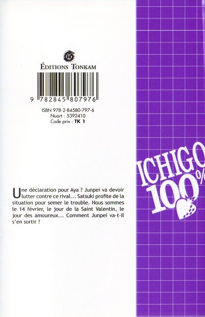 Verso de l'album Ichigo 100% 6 L'Apparition de l'Ange
