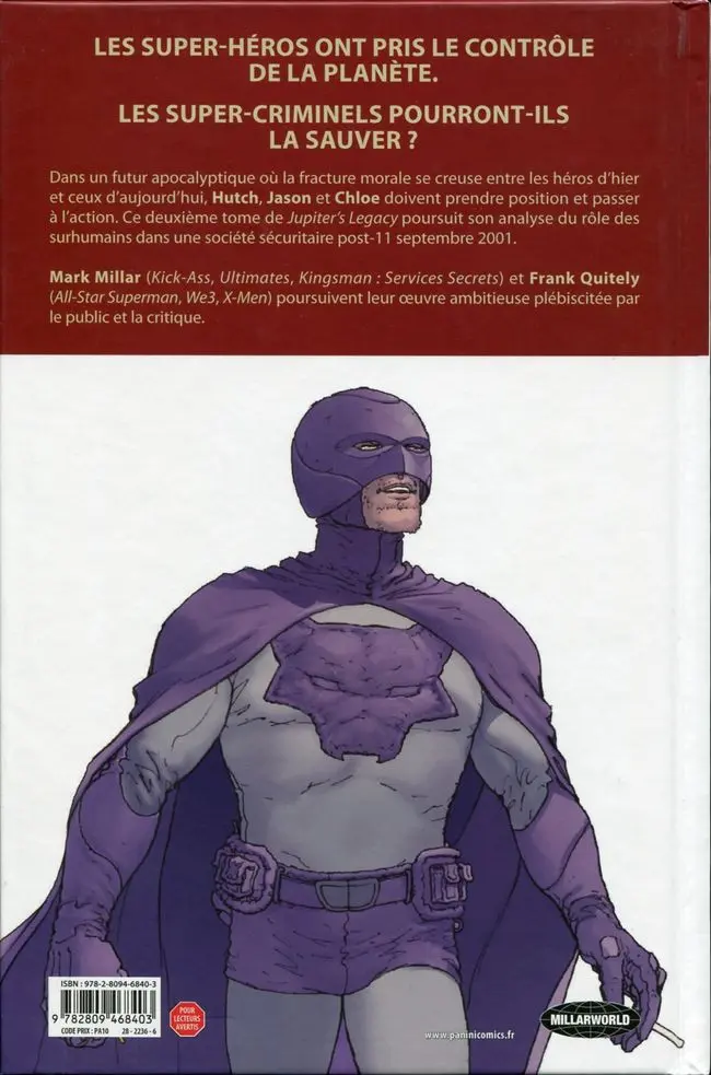 Verso de l'album Jupiter's Legacy Tome 2 Soulèvement