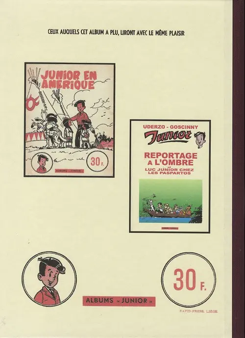 Verso de l'album Luc Junior Tome 4 Chez les Martiens et naufragés volontaires