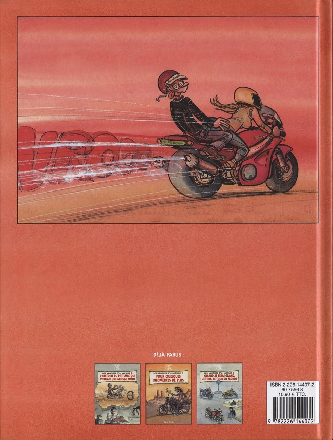 Verso de l'album Les mémoires d'un motard Tome 4 C'était le temps des filles et des bécanes