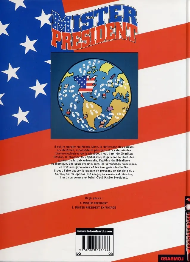Verso de l'album Mister President Tome 2 En voyage