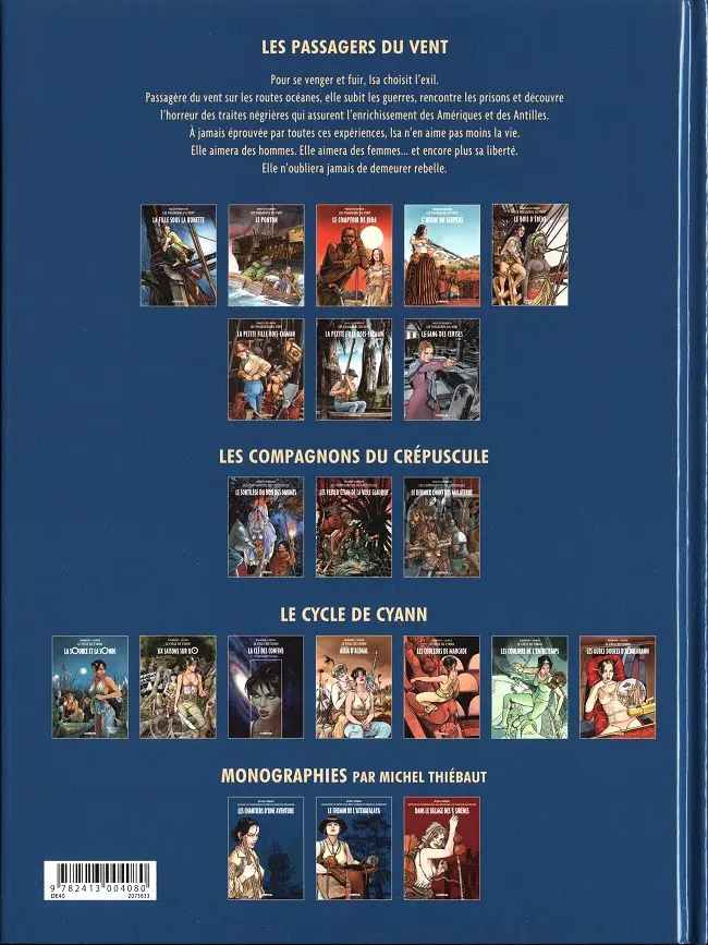 Verso de l'album Les Passagers du vent Tome 8 Le Sang des cerises - Livre 1