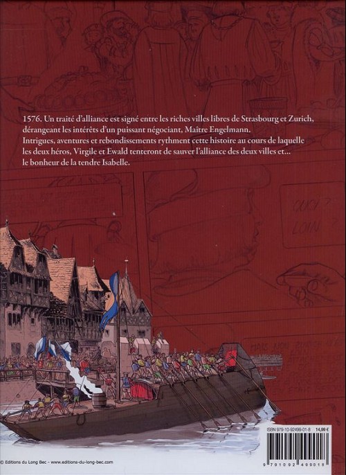 Verso de l'album Alsace 1576 Tome 1 Le complot