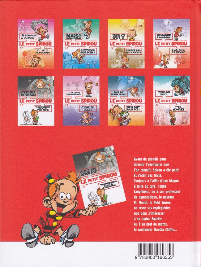 Verso de l'album Le Petit Spirou Tome 5 C'est pas de ton âge ! / Tu comprendras quand tu s'ras grand !