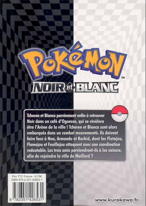 Verso de l'album Pokémon : Noir et Blanc Tome 2