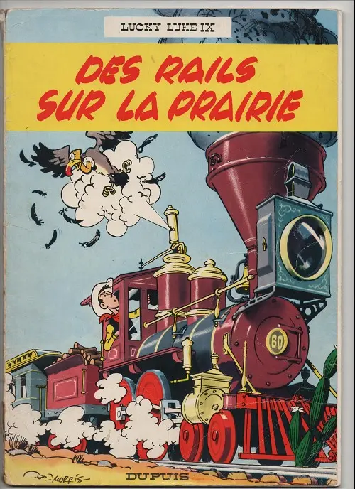 Couverture de l'album Lucky Luke Tome 9 Des rails sur la prairie
