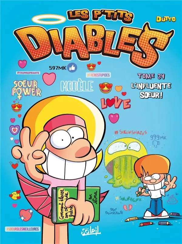 Couverture de l'album Les P'tits diables Tome 34 L'influente soeur !