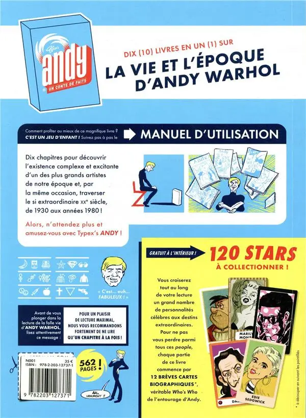 Verso de l'album Andy, un conte de faits