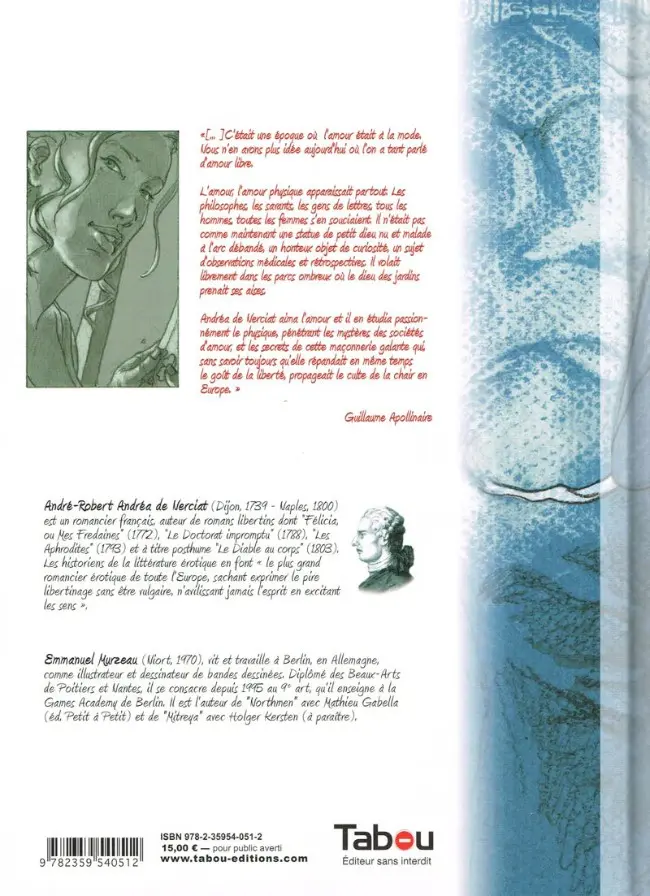 Verso de l'album Les Aphrodites Tome 2 Le masque aveugle