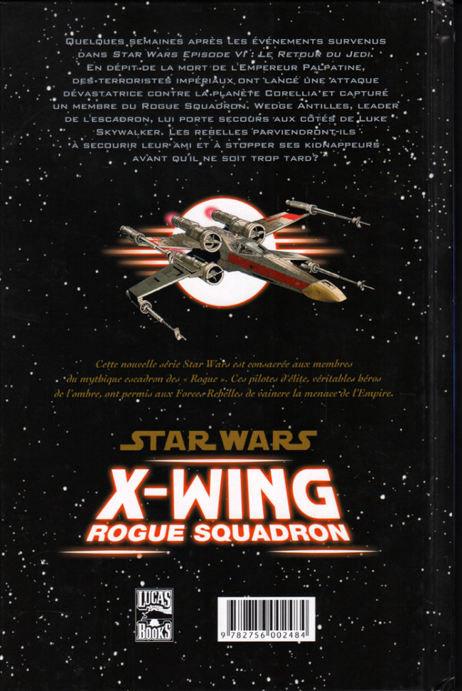 Verso de l'album Star Wars - X-Wing Rogue Squadron Tome 1 Rogue Leader