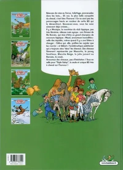 Verso de l'album Triple galop Tome 4