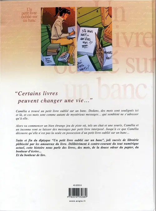Verso de l'album Un petit livre oublié sur un banc Volume 2/2