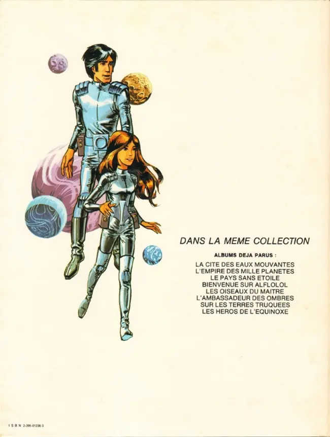 Verso de l'album Valérian Tome 8 Les héros de l'Equinoxe
