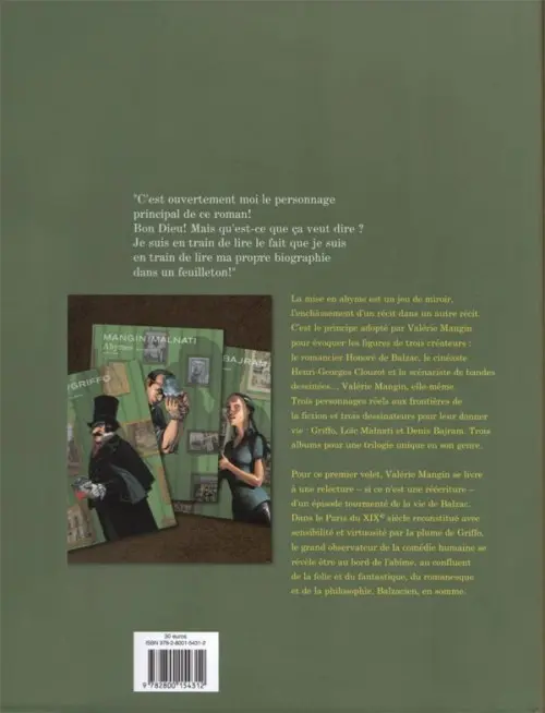 Verso de l'album Abymes Première partie