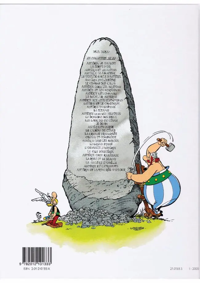 Verso de l'album Astérix Tome 1 Asterix le gaulois