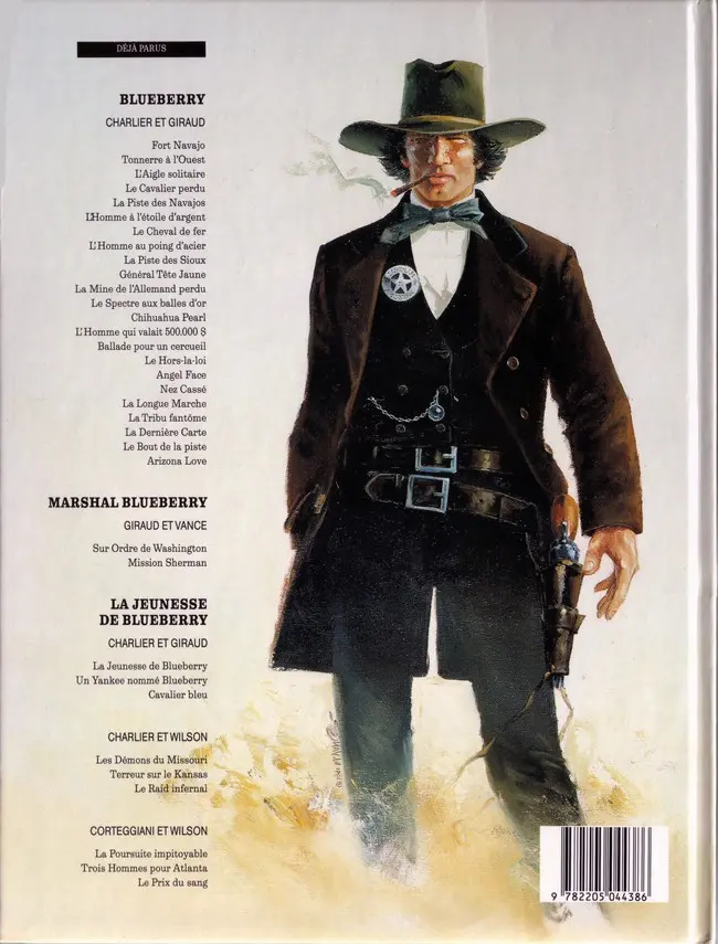 Verso de l'album Marshal Blueberry Tome 1 Sur ordre de Washington