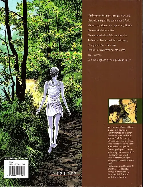 Verso de l'album Fanchon
