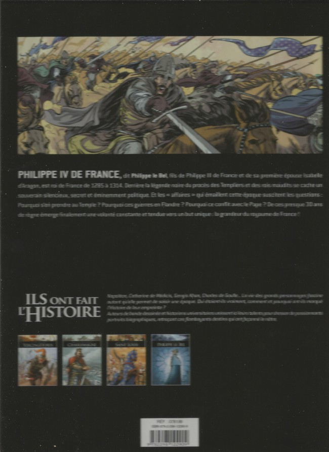 Verso de l'album Ils ont fait l'Histoire Tome 1 Philippe Le Bel