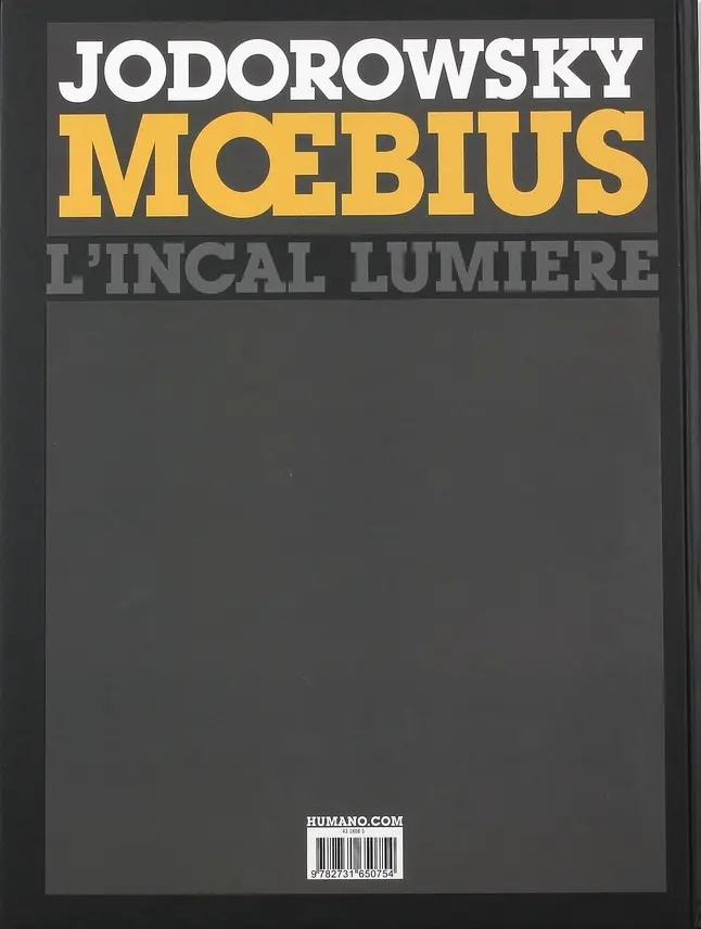 Verso de l'album L'Incal Tome 2 L'Incal Lumière