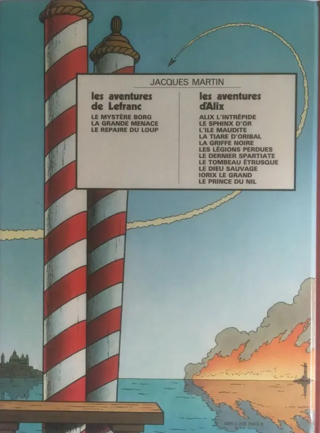 Verso de l'album Lefranc Tome 4 Le repaire du loup