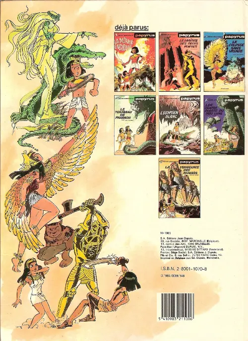 Verso de l'album Papyrus Tome 7 La vengeance des Ramsès