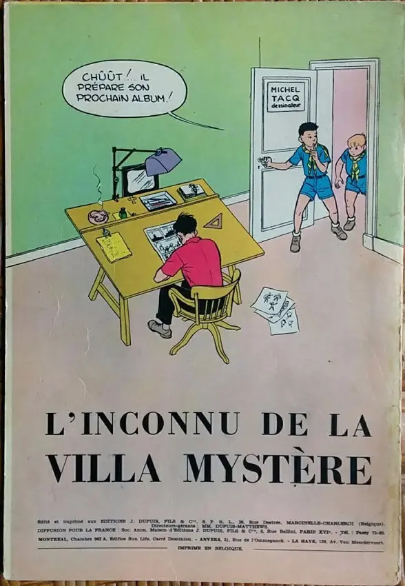 Verso de l'album La Patrouille des Castors Tome 2 Le disparu de Ker-Aven