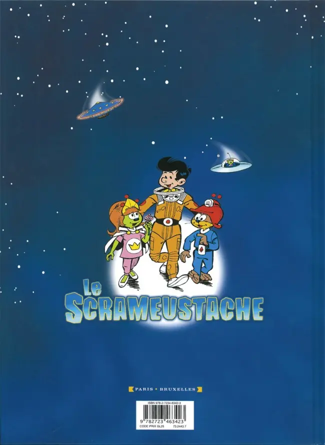 Verso de l'album Le Scrameustache Tome 5 Le fantôme du Cosmos