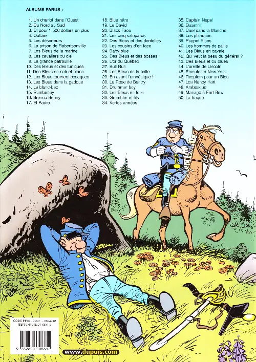 Verso de l'album Les Tuniques Bleues Tome 4 Outlaw