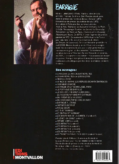 Verso de l'album Barricatures Tome 28 2008 - L'Année à traits tirés