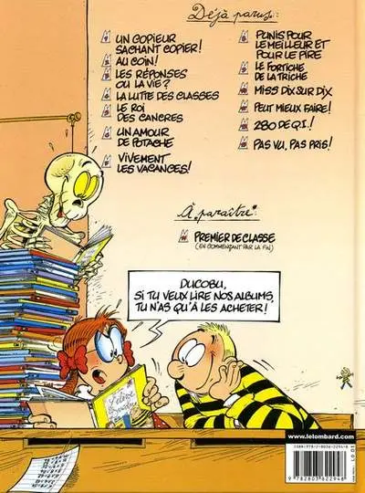 Verso de l'album L'Élève Ducobu Tome 13 Pas vu, pas pris !