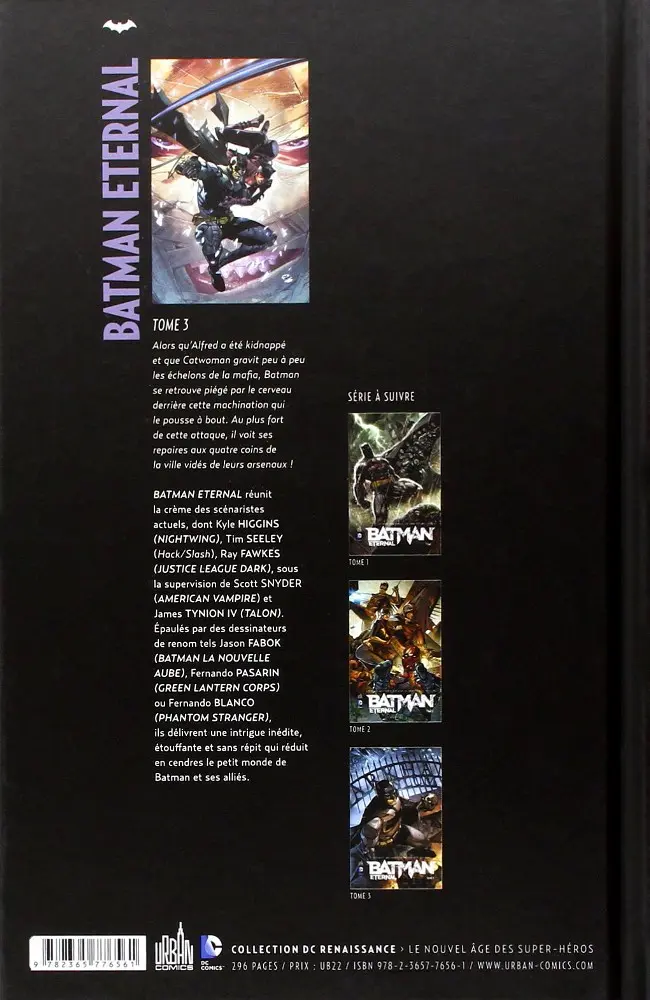 Verso de l'album Batman Eternal Tome 3