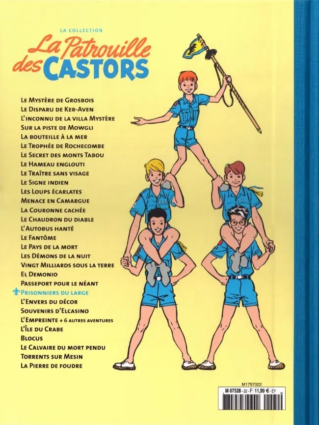 Verso de l'album La Patrouille des Castors La collection - Hachette Tome 22 Prisonniers du large